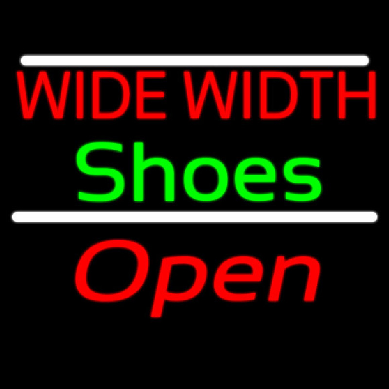 Red Wide Width Green Shoes Open Leuchtreklame