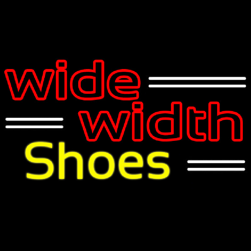 Red Wide Width Yellow Shoes Leuchtreklame