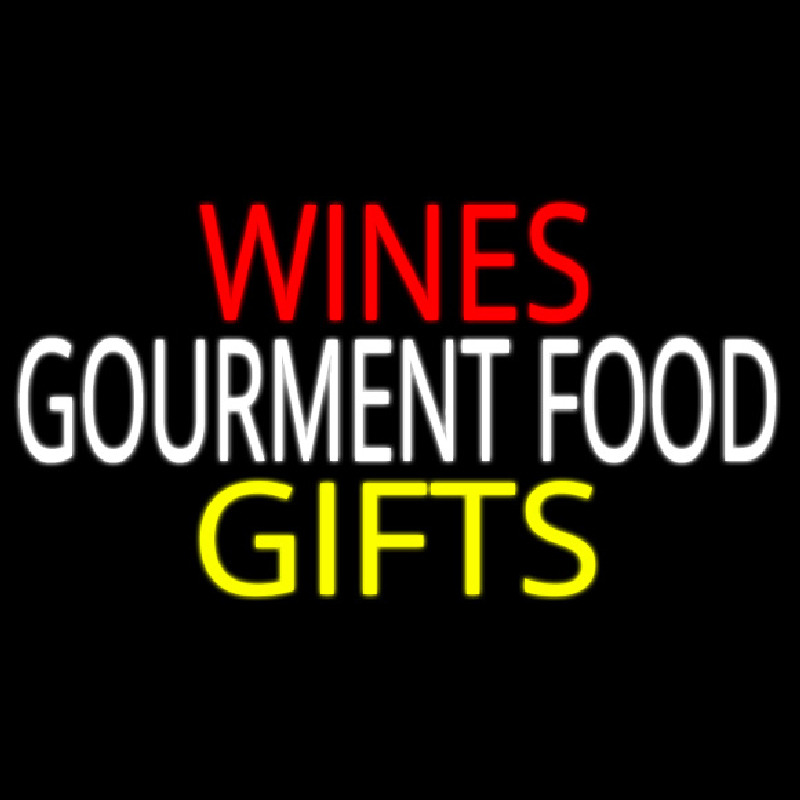 Red Wines Food Gifts Leuchtreklame