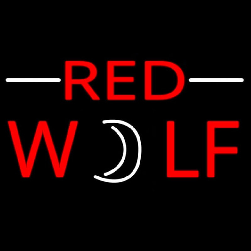 Red Wolf Beer Sign Leuchtreklame