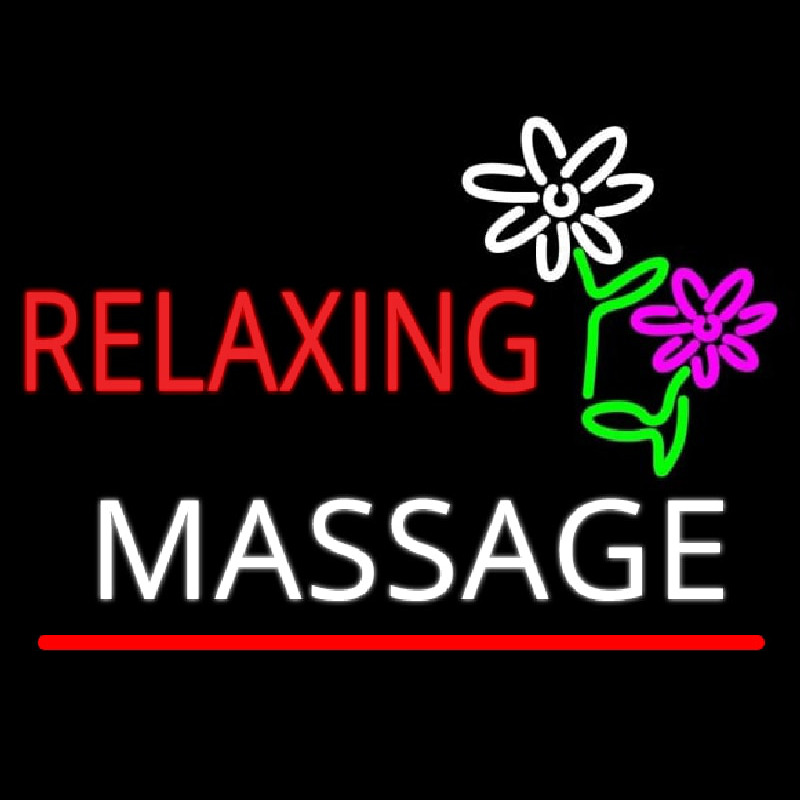 Rela ing Massage Leuchtreklame