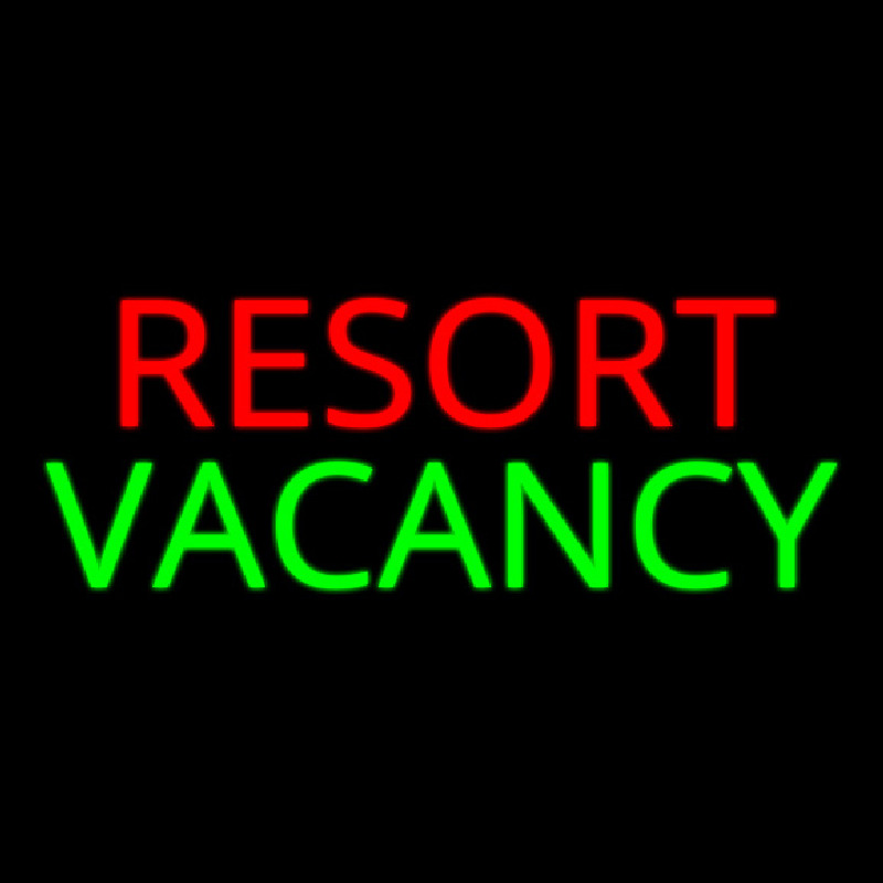 Resort Vacancy 2 Leuchtreklame