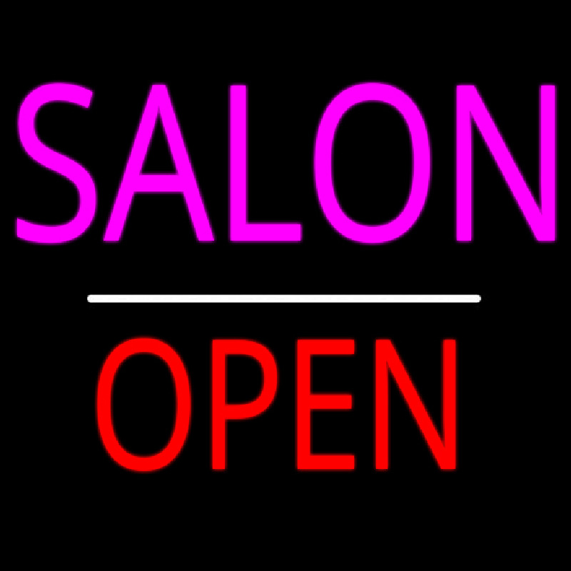 Salon Open White Line Leuchtreklame