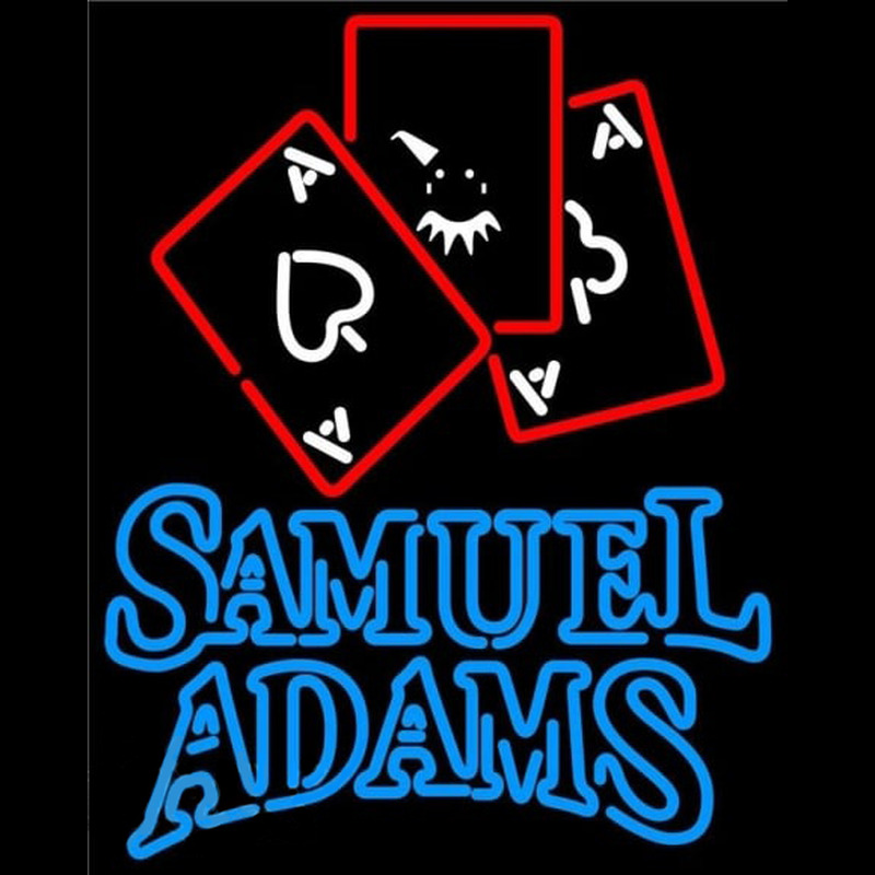 Samuel Adams Ace And Poker Beer Sign Leuchtreklame