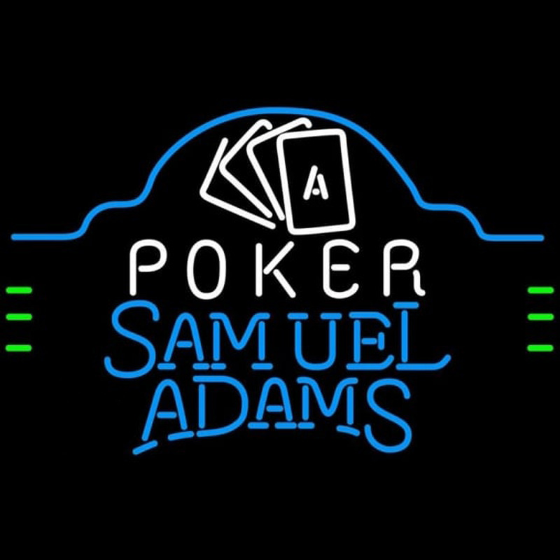 Samuel Adams Poker Ace Cards Beer Sign Leuchtreklame