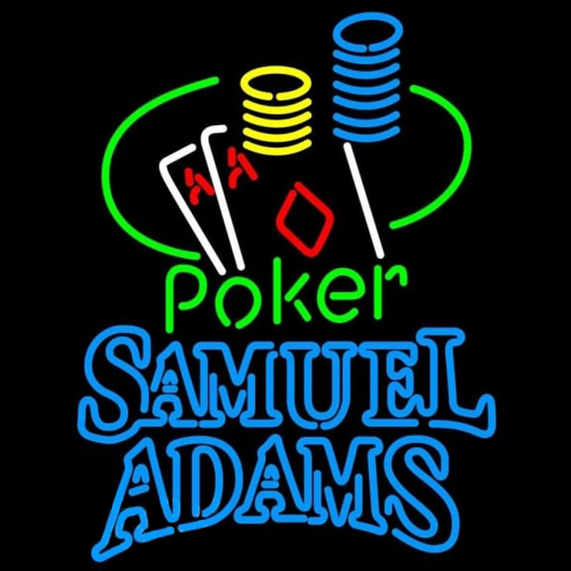 Samuel Adams Poker Ace Coin Table Beer Sign Leuchtreklame