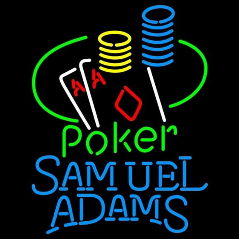 Samuel Adams Poker Ace Coin Table Beer Sign Leuchtreklame