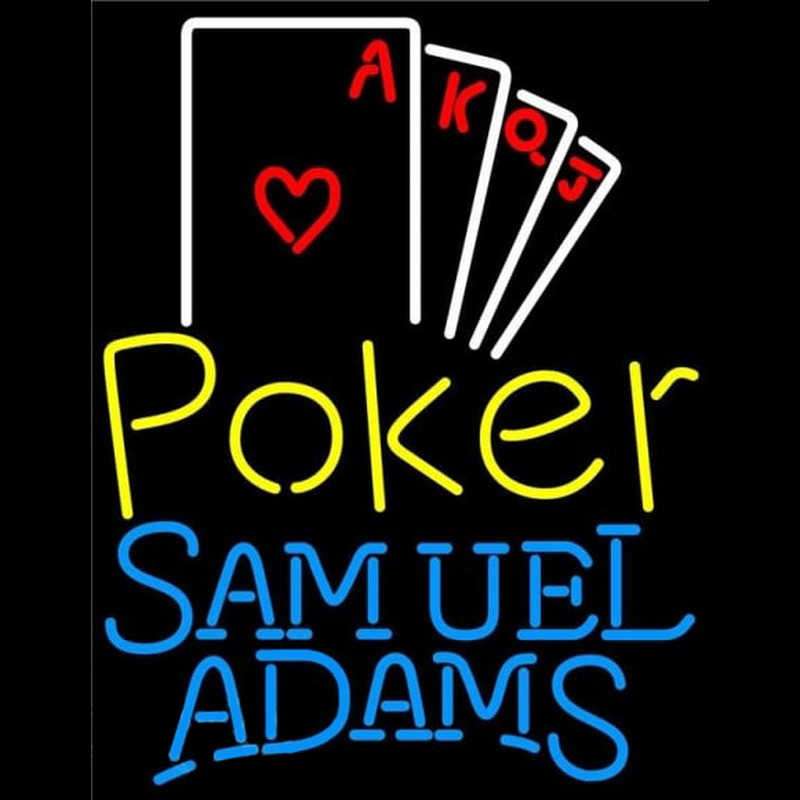 Samuel Adams Poker Ace Series Beer Sign Leuchtreklame