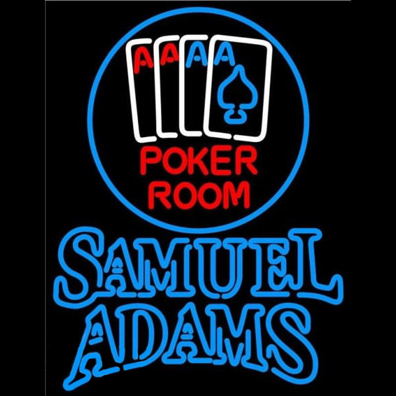 Samuel Adams Poker Room Beer Sign Leuchtreklame