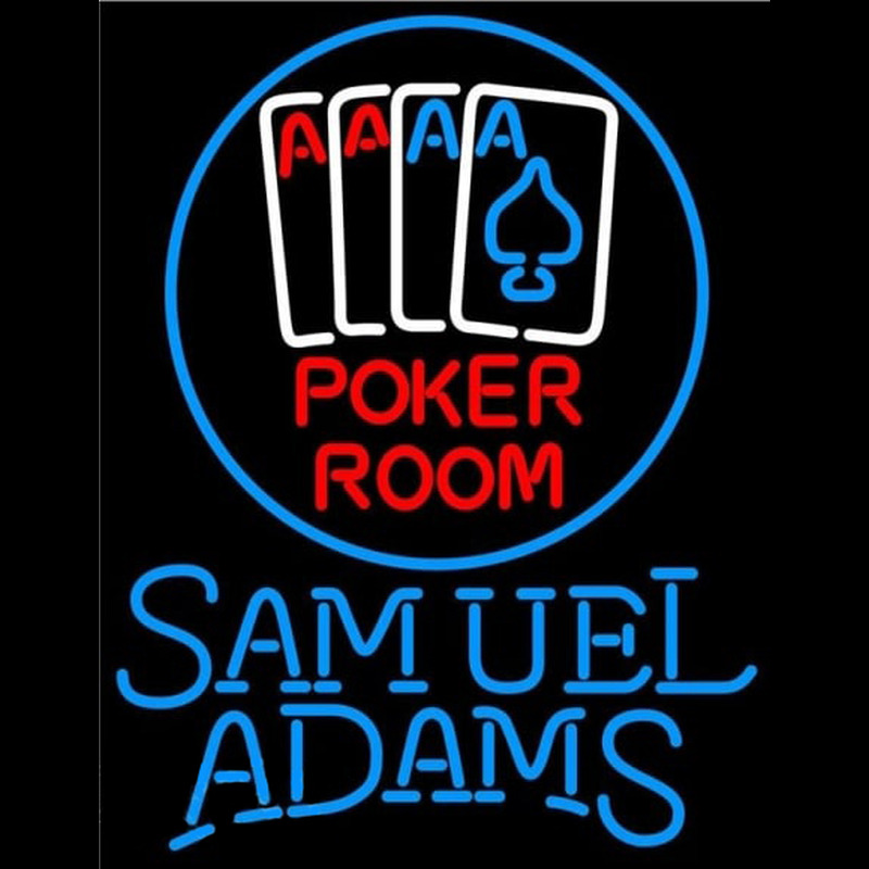 Samuel Adams Poker Room Beer Sign Leuchtreklame