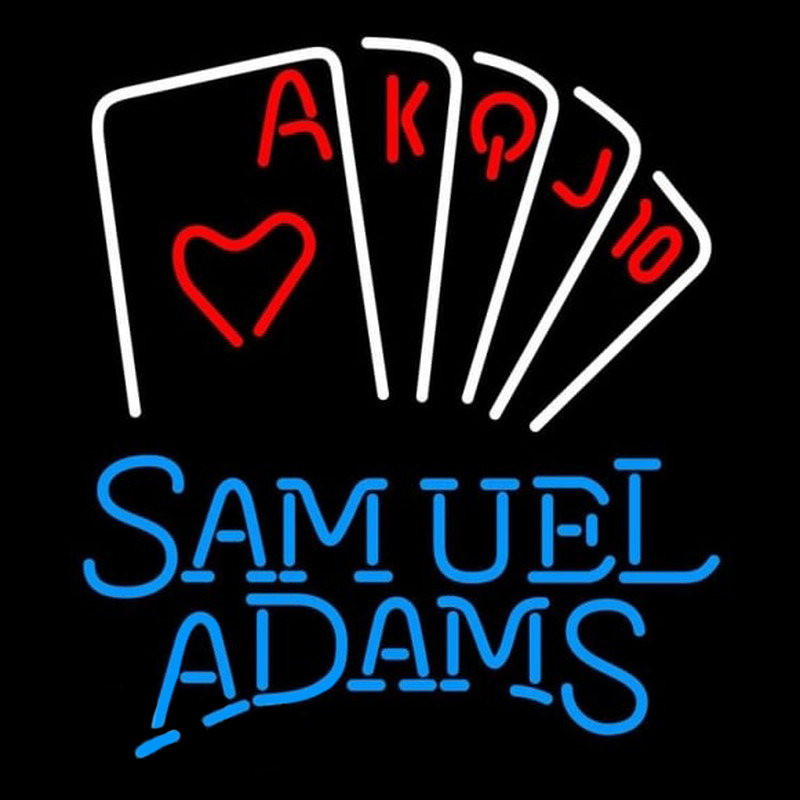 Samuel Adams Poker Series Beer Sign Leuchtreklame