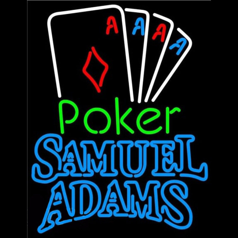 Samuel Adams Poker Tournament Beer Sign Leuchtreklame