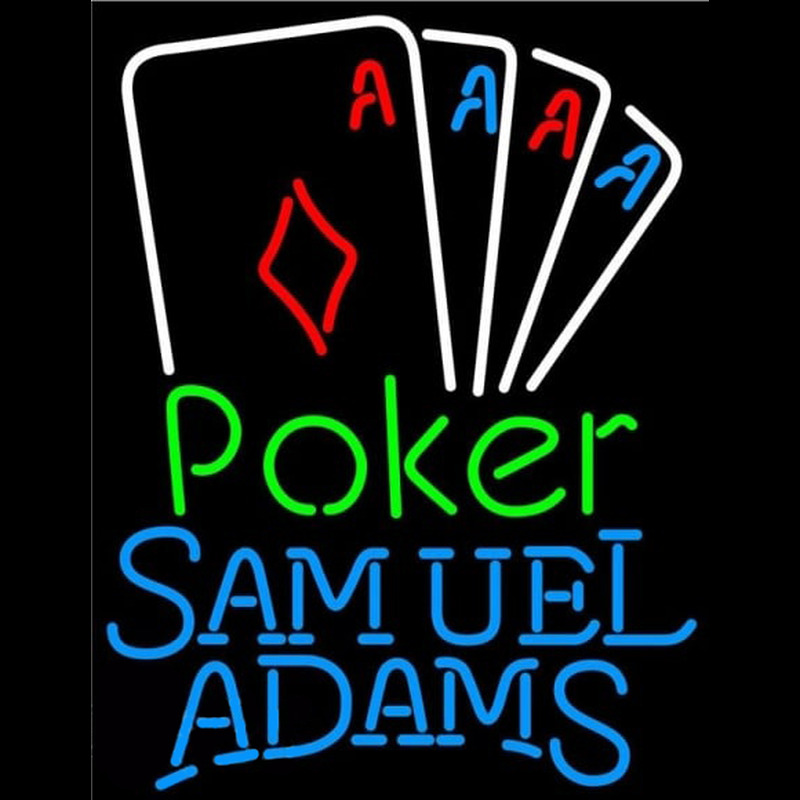 Samuel Adams Poker Tournament Beer Sign Leuchtreklame