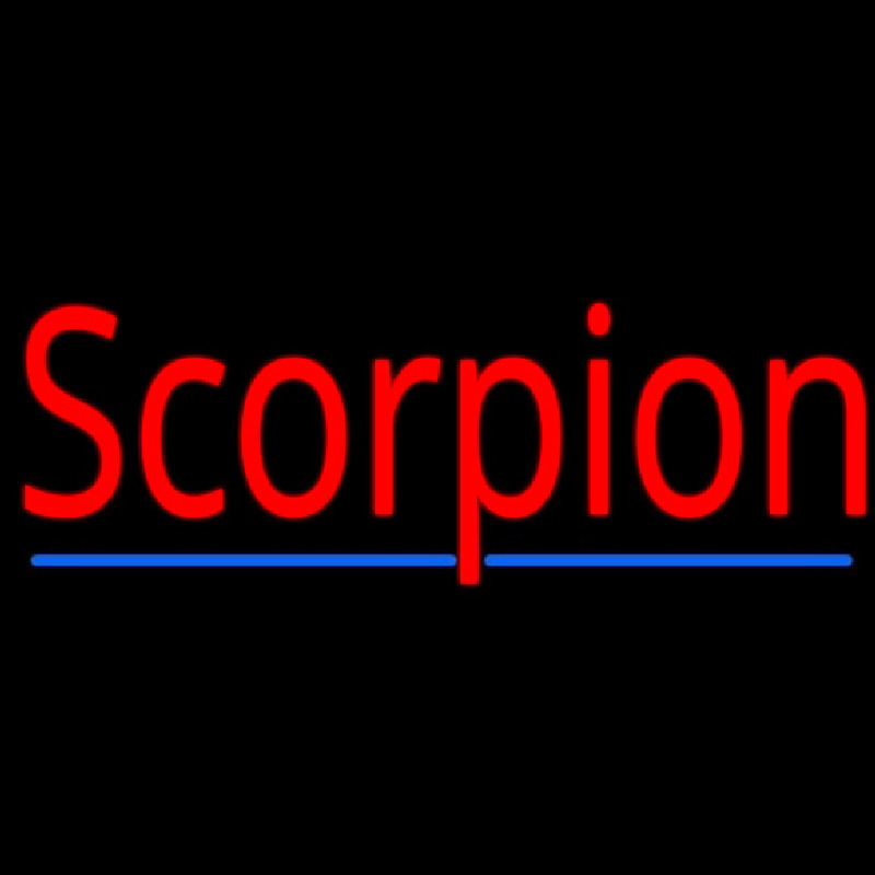 Scorpion Red 3 Leuchtreklame