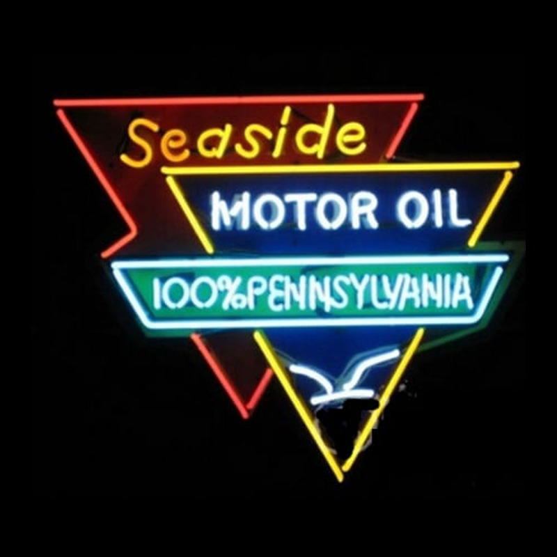 Seaside Motor Oil Leuchtreklame