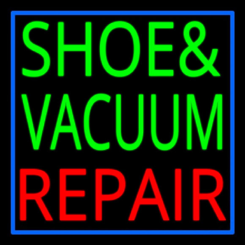 Shoe And Vacuum Repair With Border Leuchtreklame