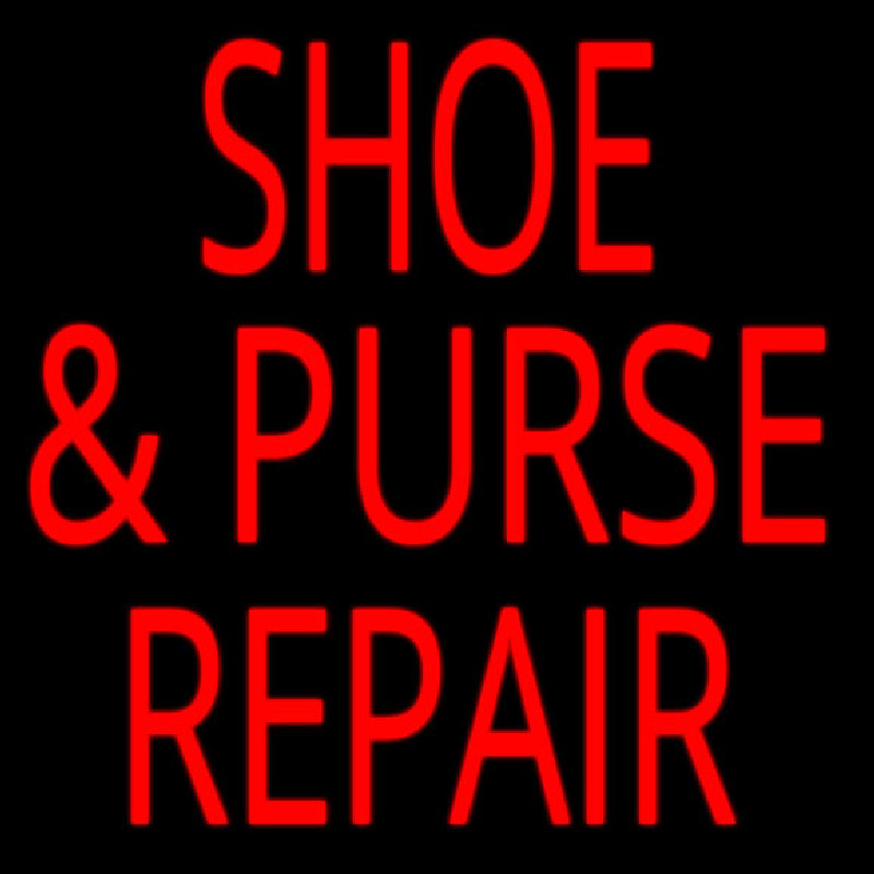 Shoe Purse Repair Leuchtreklame