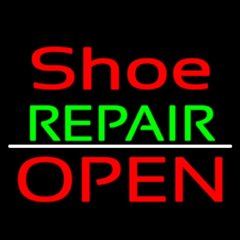 Shoe Repair Open Leuchtreklame