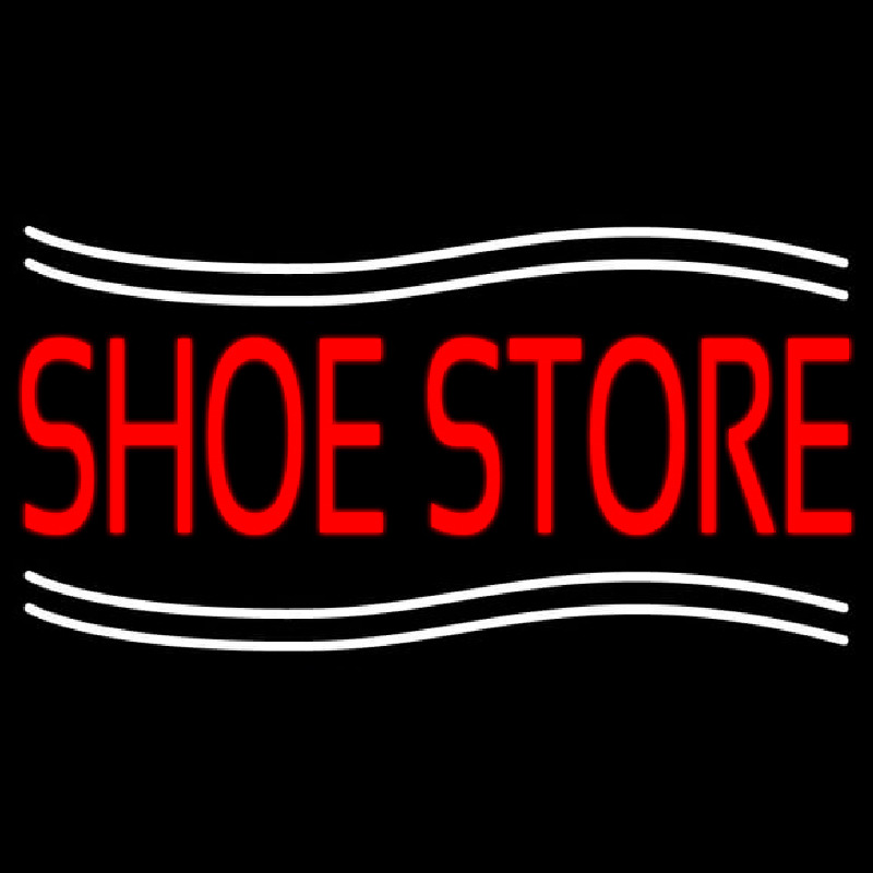 Shoe Store With Line Leuchtreklame