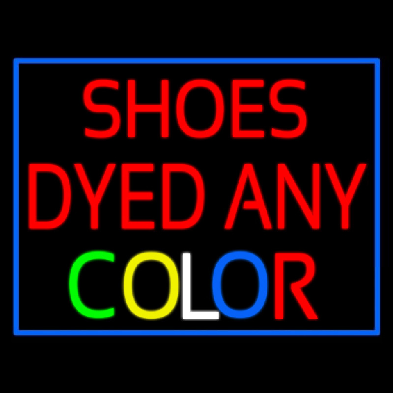 Shoes Dyed And Color Leuchtreklame