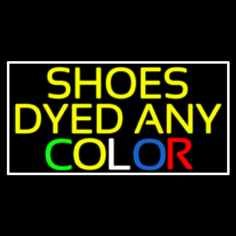 Shoes Dyed And Color With Border Leuchtreklame