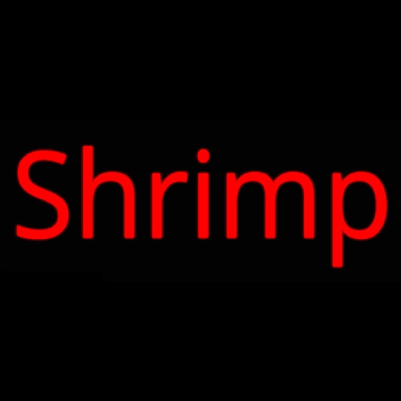 Shrimp Cursive 3 Leuchtreklame