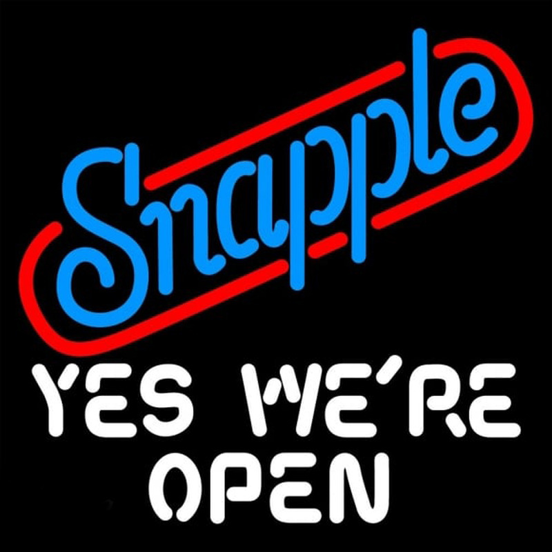 Snapple Yes We are Open Leuchtreklame