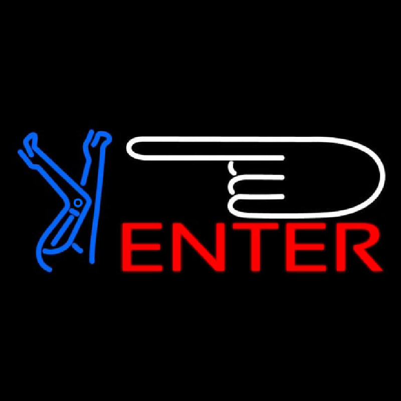 Strip Girl Enter Logo Leuchtreklame