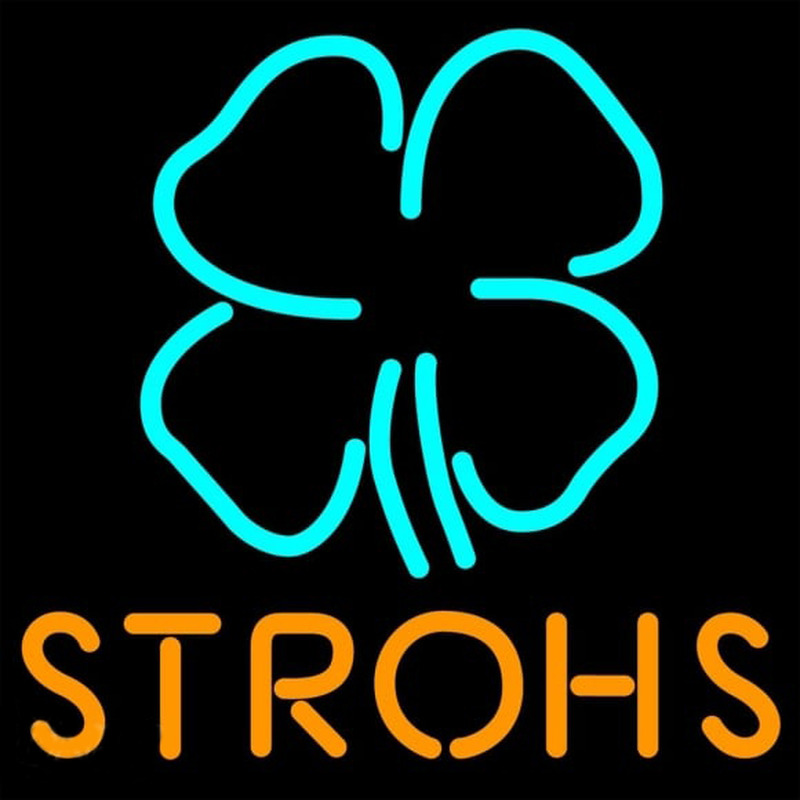 Strohs Clover Beer Sign Leuchtreklame