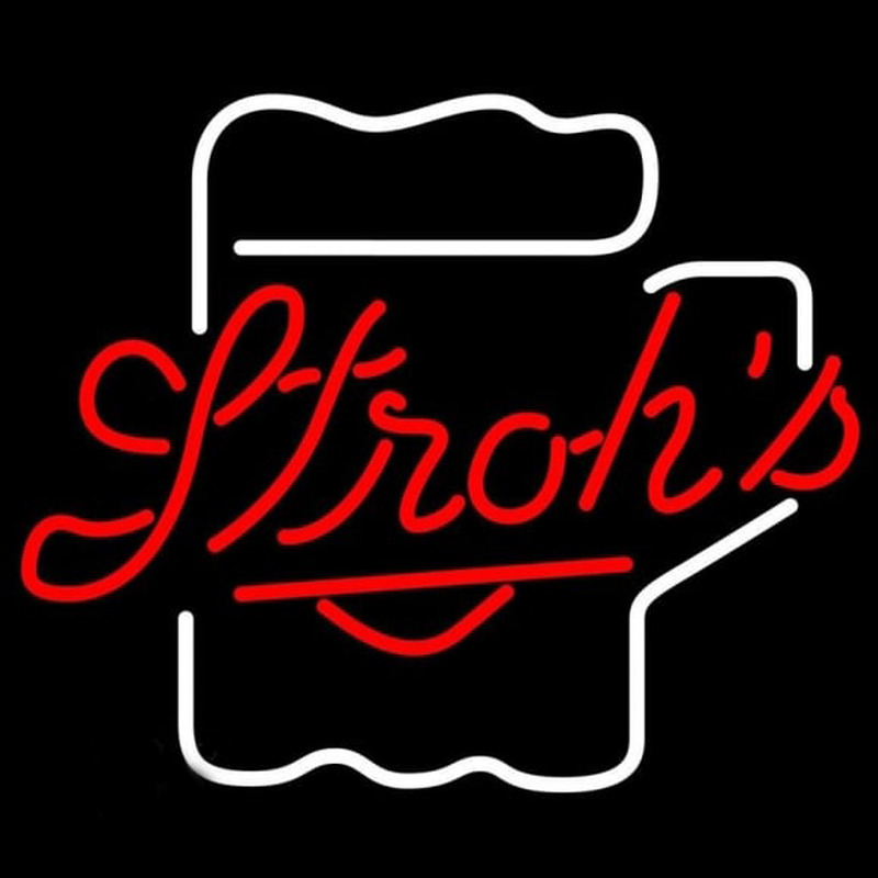 Strohs Mug Beer Sign Leuchtreklame