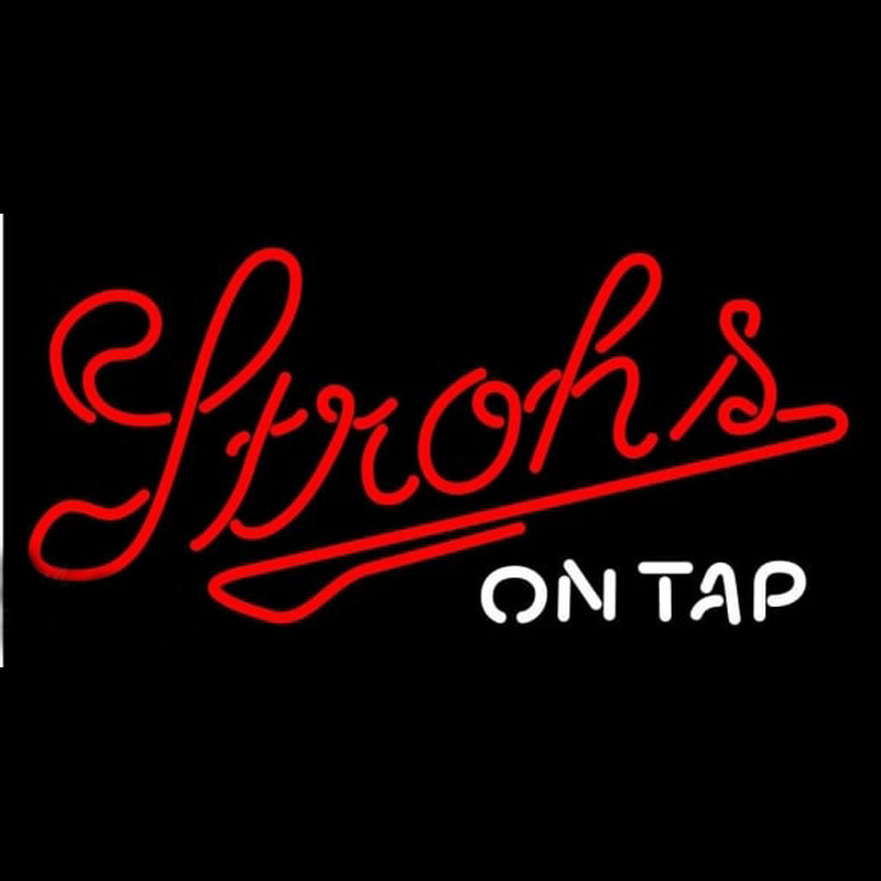 Strohs On Tap Beer Sign Leuchtreklame