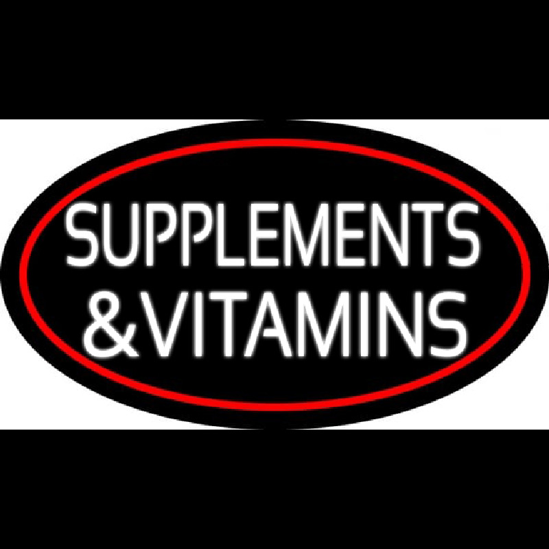 Supplements And Vitamins Leuchtreklame