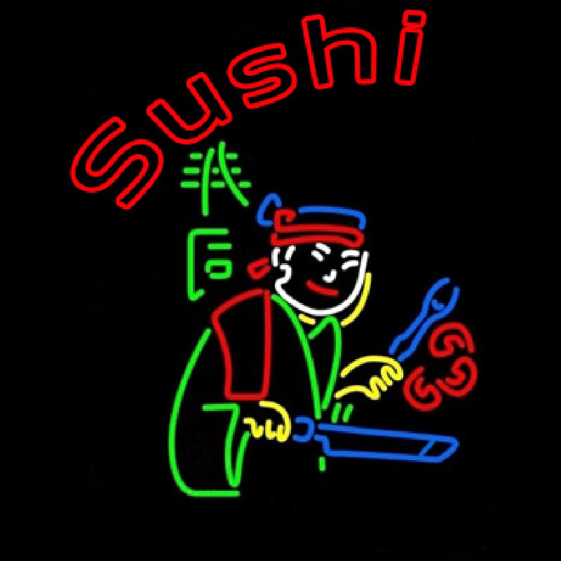 Sushi Chef Logo Leuchtreklame