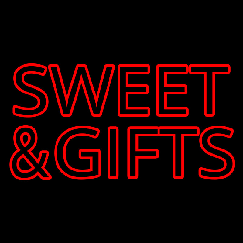 Sweets And Gifts Red Leuchtreklame