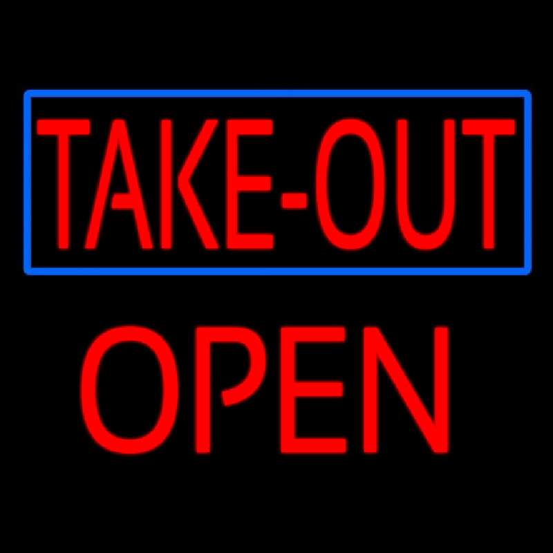 Take Out Open Leuchtreklame