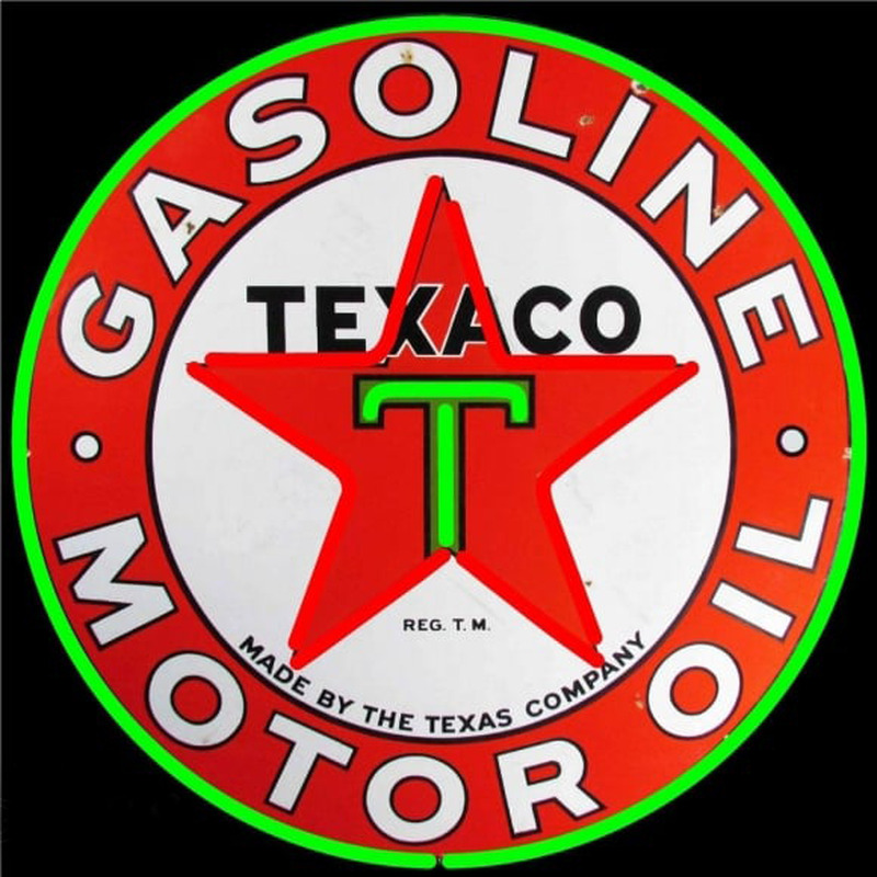 Te aco Motor Oil Gasoline Leuchtreklame