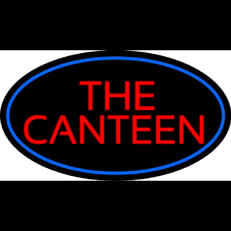 The Canteen With Blue Border Leuchtreklame