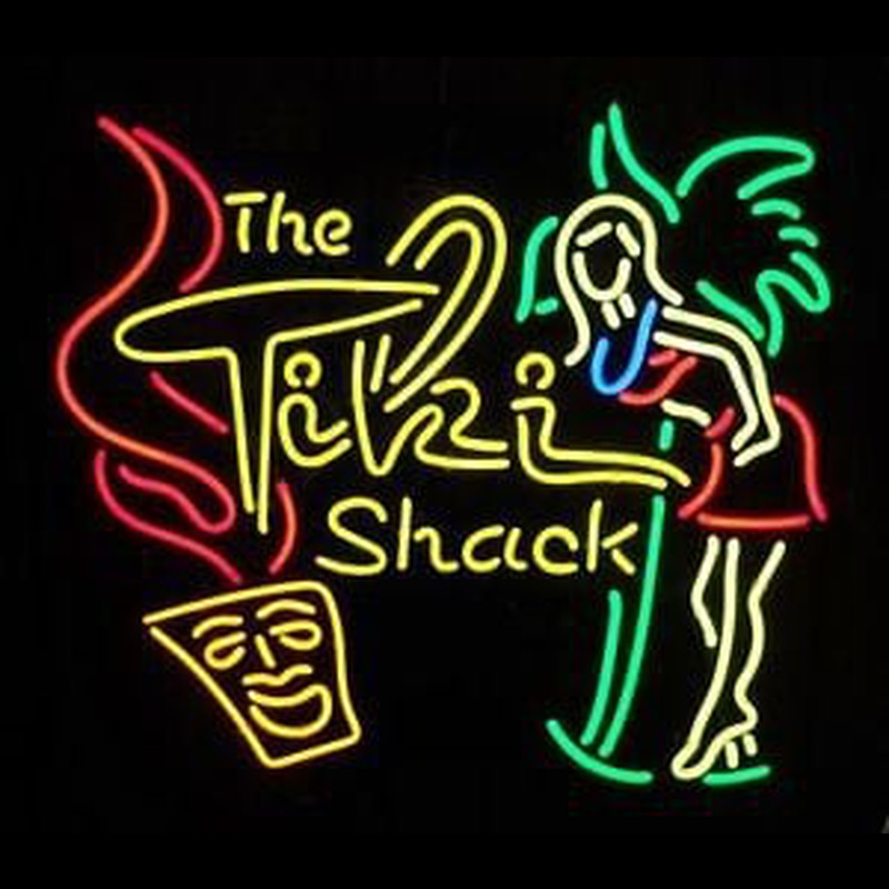 The tihi shack girl tree Leuchtreklame