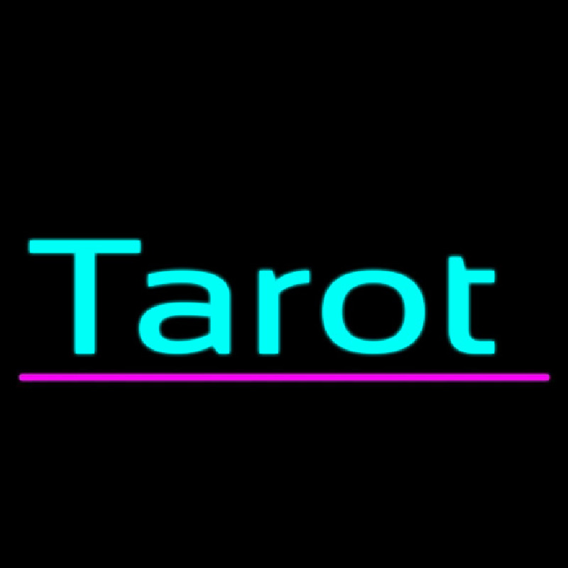 Turquoise Tarot Pink Line Leuchtreklame