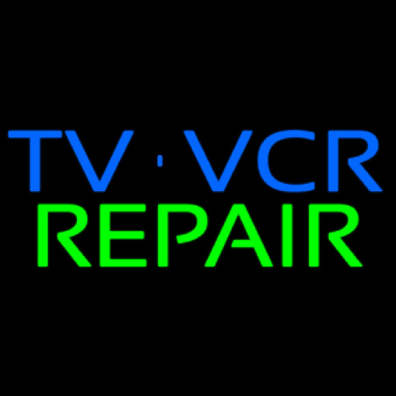 Tv Vcr Repair Leuchtreklame