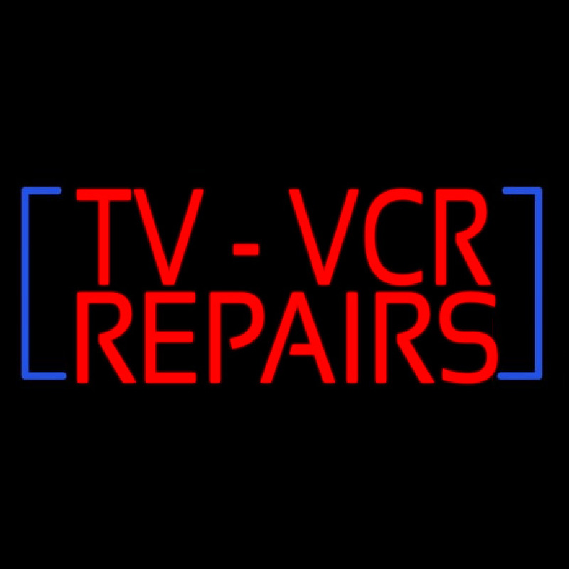 Tv Vcr Repair Leuchtreklame