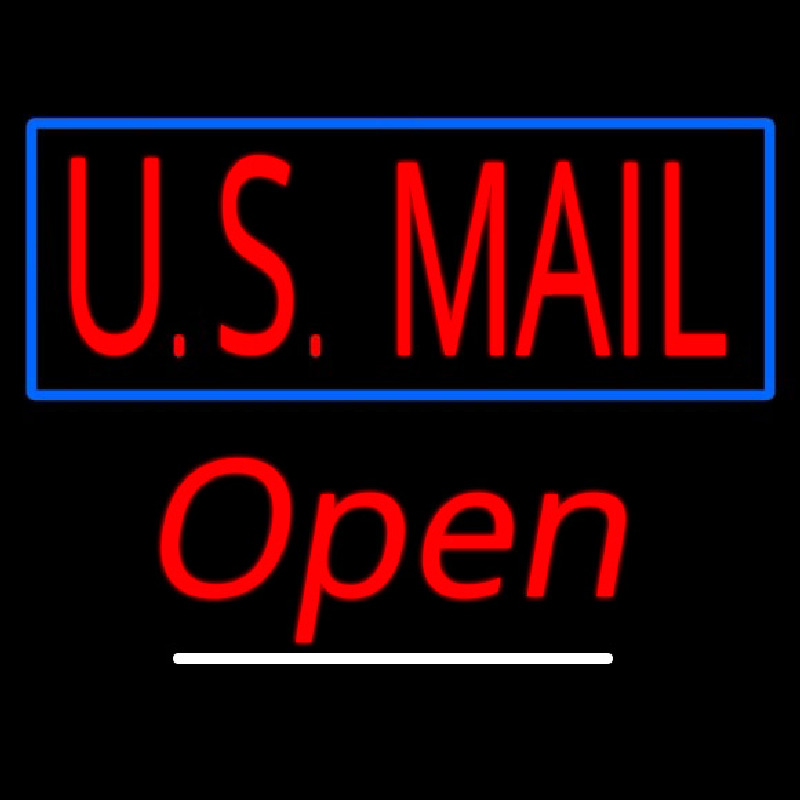 Us Mail Script2 Open Leuchtreklame