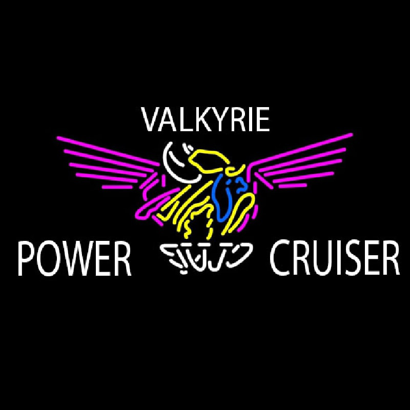 Valkyrie Power Cruiser Club Leuchtreklame