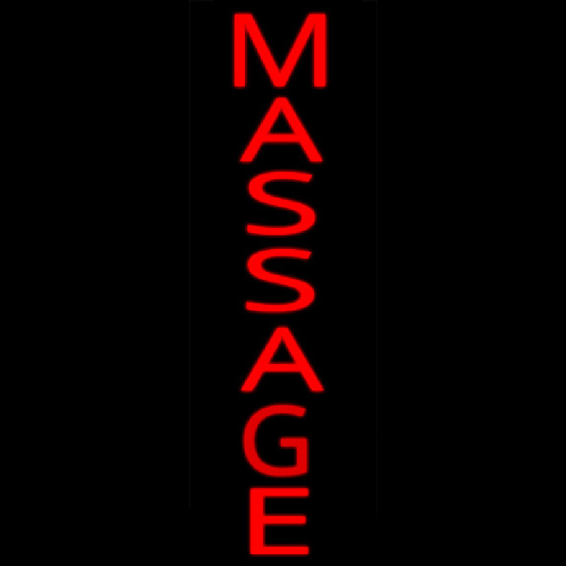 Vertical Red Massage Leuchtreklame