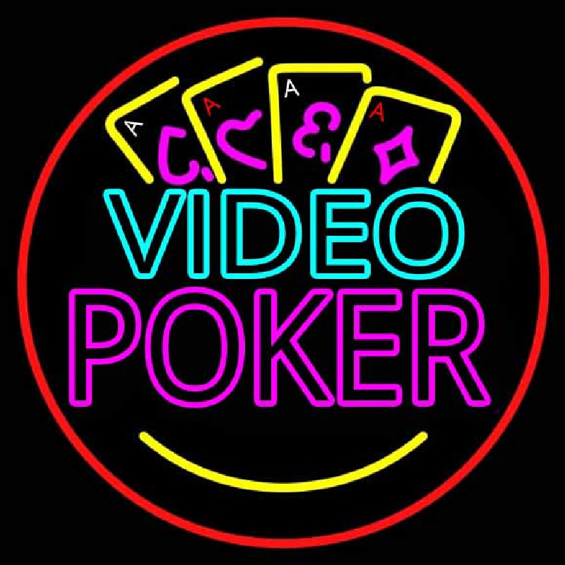 Video Poker With Cards 1 Leuchtreklame