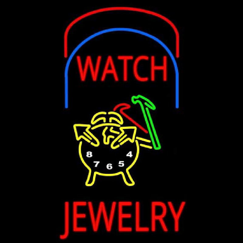 Watch Jewelry Logo Leuchtreklame