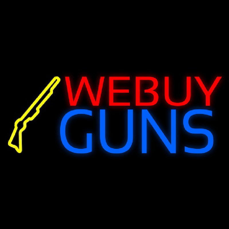 We Buy Guns Leuchtreklame