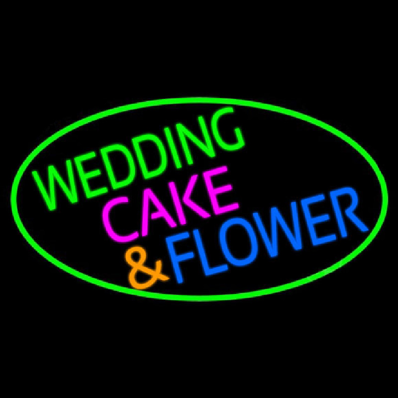 Wedding Cakes And Flowers Leuchtreklame