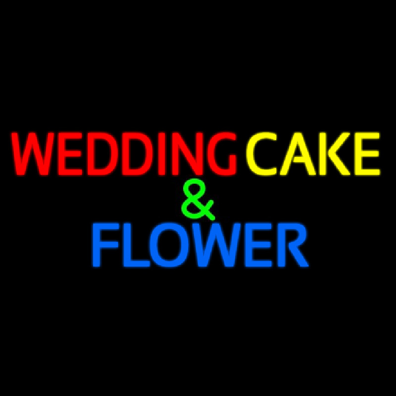 Wedding Cakes And Flowers Leuchtreklame