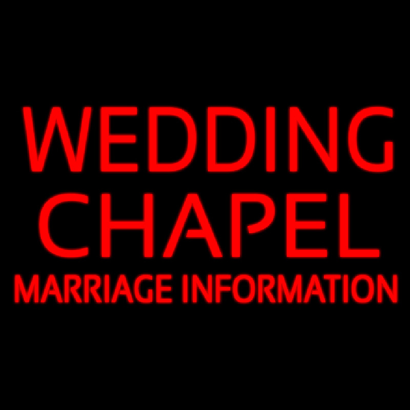 Wedding Chapel Marriage Information Leuchtreklame